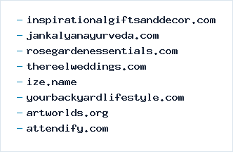 Sample of aged domains currently available for rent